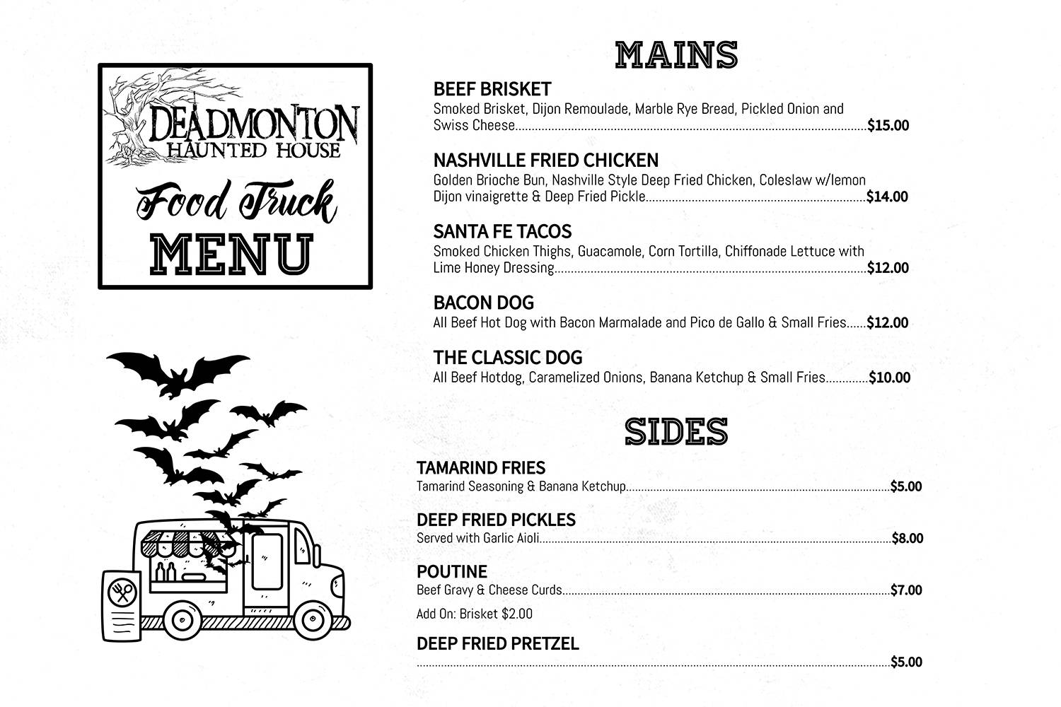 Food Truck Menu